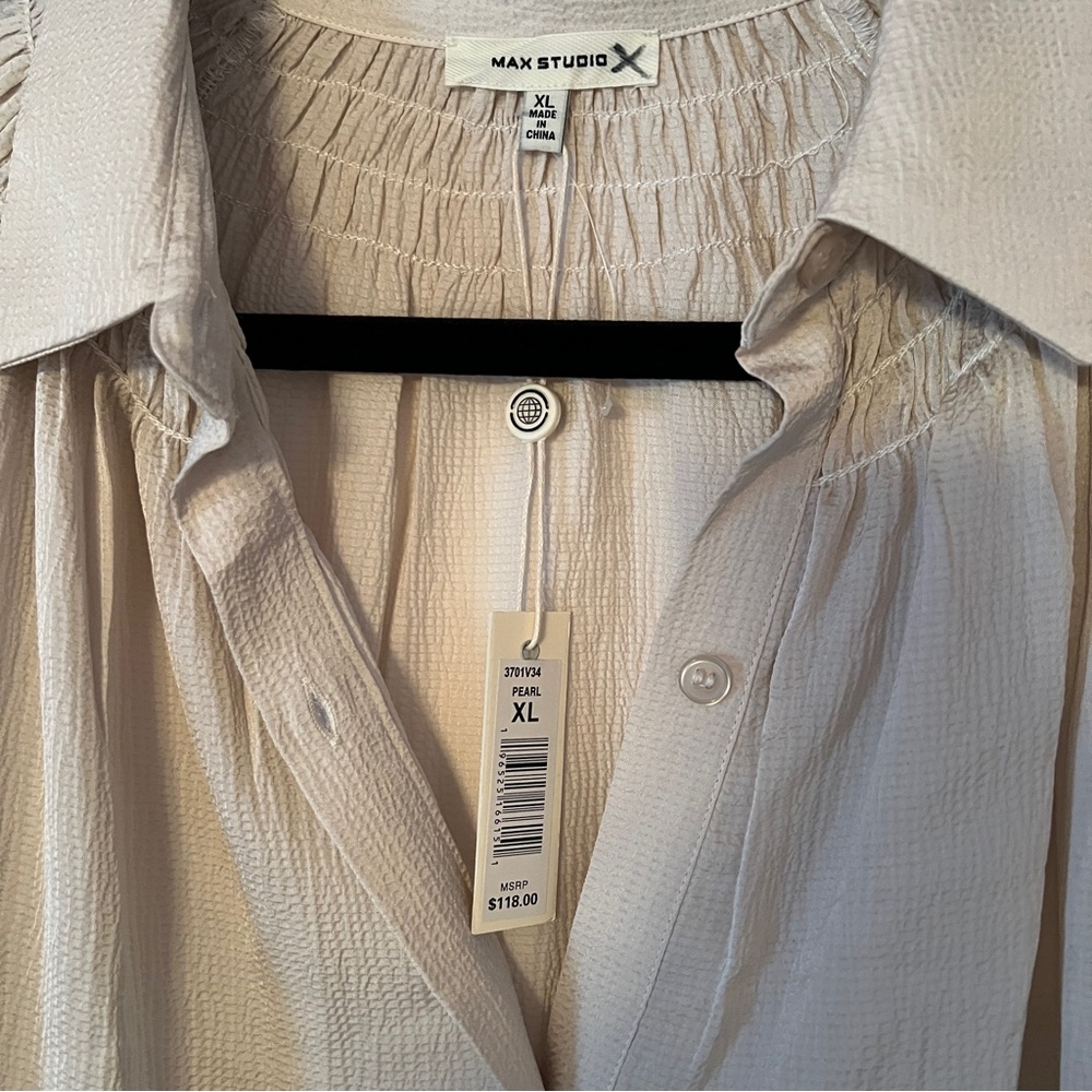 Max Studio Button Down Blouse - Picture 11 of 12